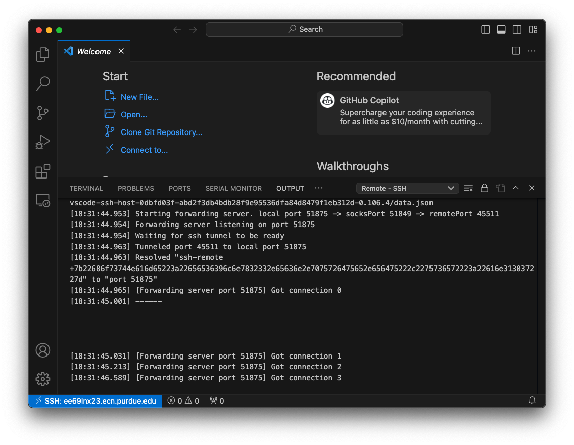 SSH Connected